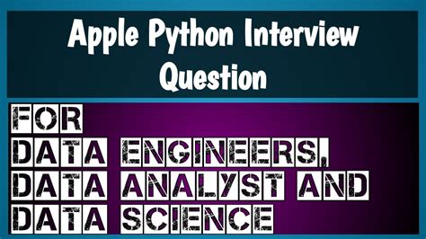 apple python interview questions