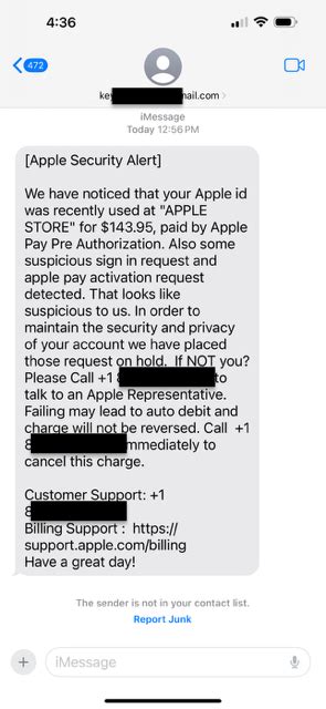 Apple Support Email Scams