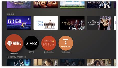 apple tv app channels list