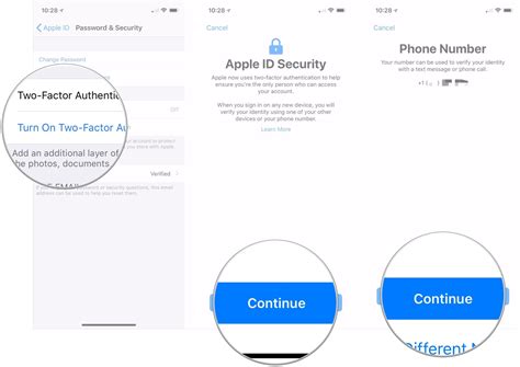apple two factor authentication change phone number