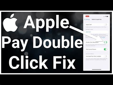 apple wallet double click not working