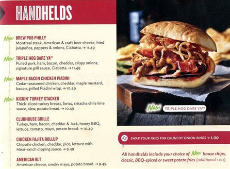 Applebee's Menu In Aurora