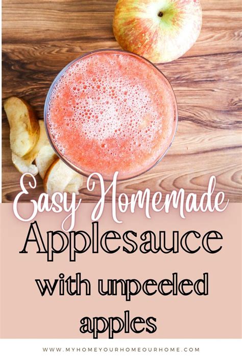 Applesauce Using Unpeeled Apples