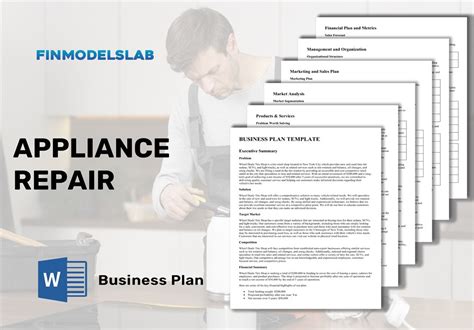 appliance repair business plan sample