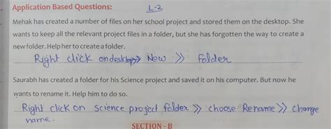application based questions in computer class 8