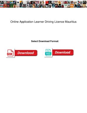 Application For Learner License Mauritius
