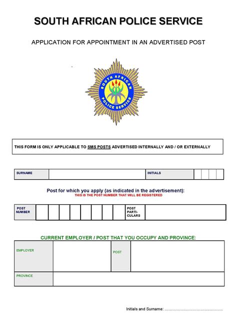 application form for saps