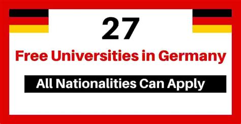 application free universities in germany