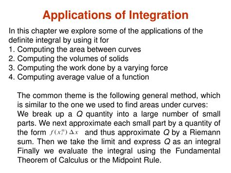 application of integration ppt