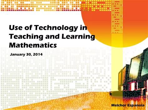 application of technology in teaching math in regular elementary school