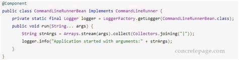 Applicationrunner Example