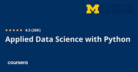 applied data science in python coursera