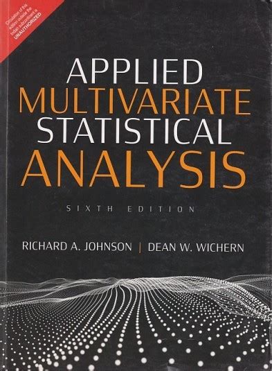 applied multivariate statistical analysis pearson