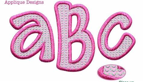 Applique Alphabet Letters Free Machine Embroidery BX Included! Edge Raggedy Font