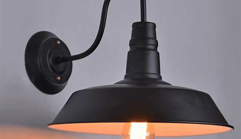 Applique Murale Industrielle Noire Noir Luminaire Moderne Lampe