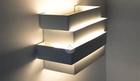 EN STOCK : Applique Murale Interieur LED 12W Blanc en Aluminium, Lampe