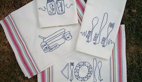 Applique Patterns For Tea Towels New Kitchen Towel Embroidery Pattern