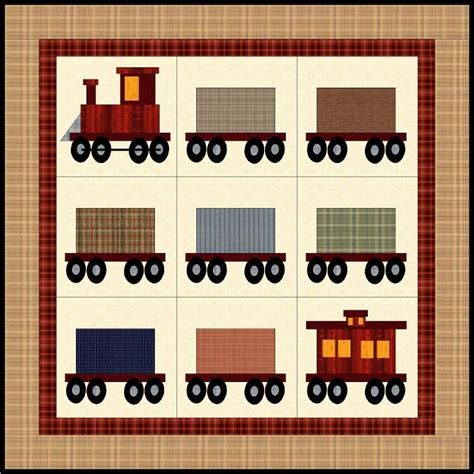 Applique Train Quilt Pattern