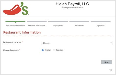 apply chilis application