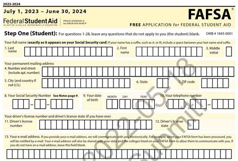 apply for financial aid fall 2023