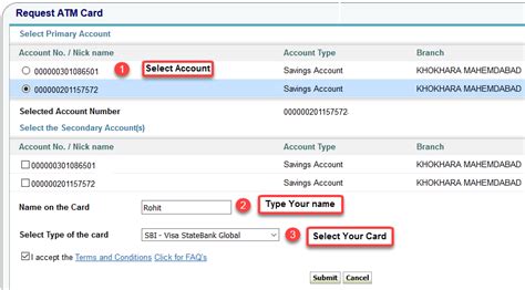 apply for sbi debit card online