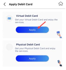 apply for virtual debit card