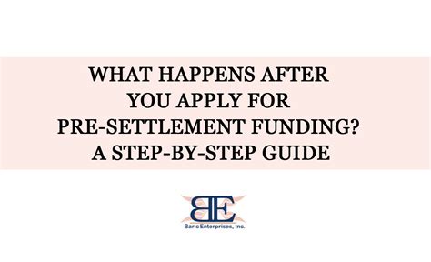 apply pre settlement