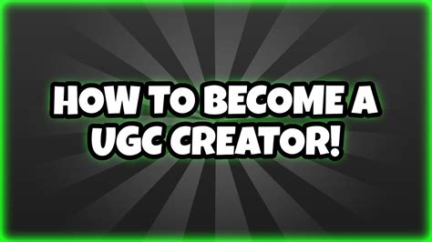 apply to be a ugc creator