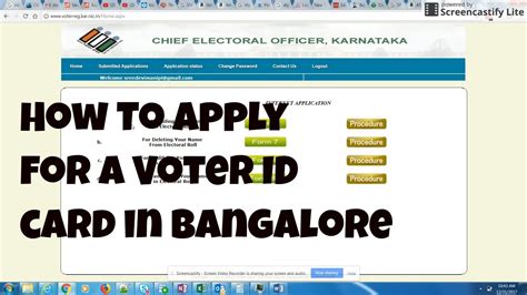 apply voter id online bangalore