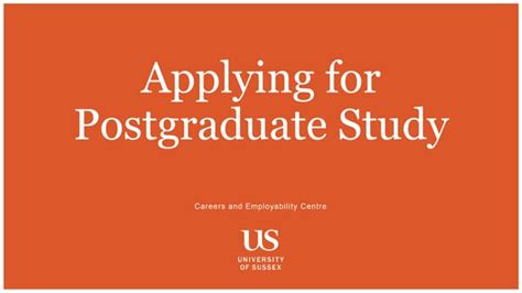 applying for postgraduate study