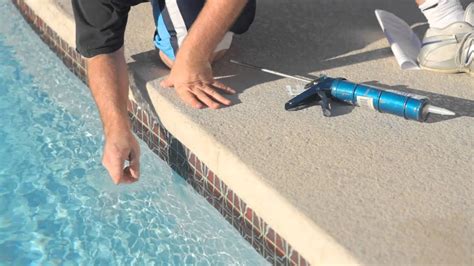 Applying Pool Sealant to Fix the Leak