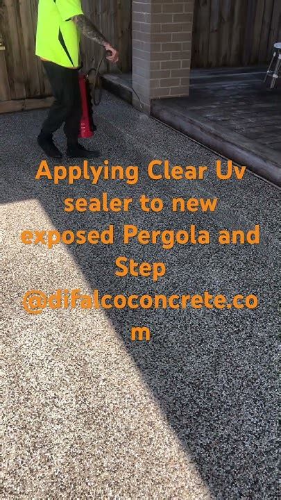 Applying Sealer To Exposed Aggregate