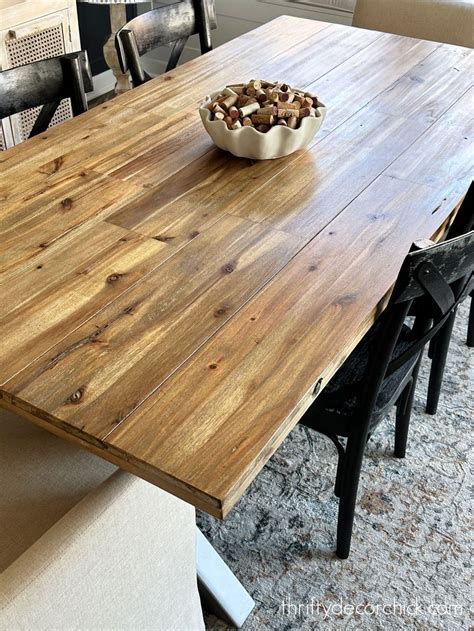 Applying Stain to Dining Room Table