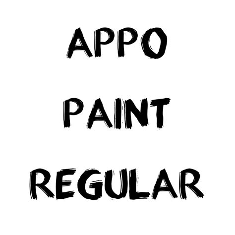 Appo Paint Normal Font