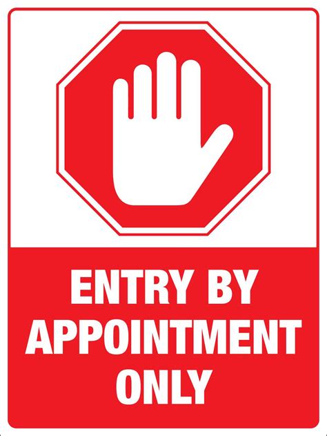 appointment only by