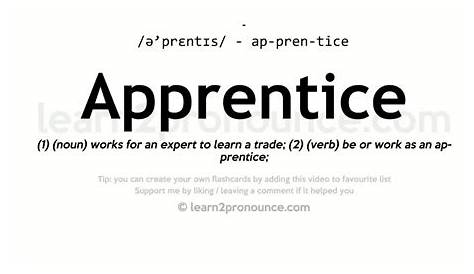 Apprentice Meaning Definition 36x11 Wall Decal By