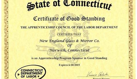 Apprenticeship Training certificate