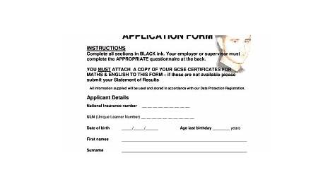 Apprenticeship Form For Tailoring Fill Out and Sign
