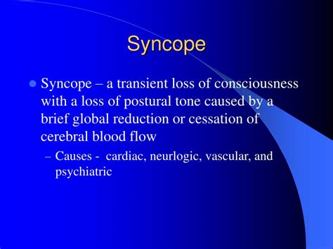 approach to syncope ppt