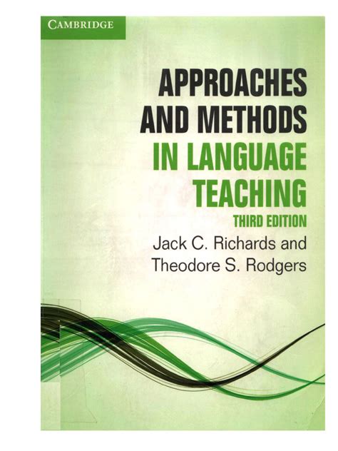 approaches and methods in language teaching richards and rodgers 2014 pdf