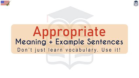 appropriate meaning in english with example