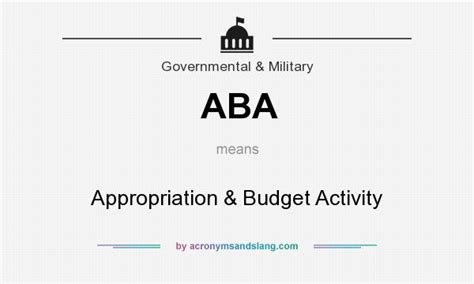 appropriation budget activity code