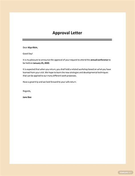 7+ Approval Letter Templates Free Templates in DOC, PPT, PDF & XLS