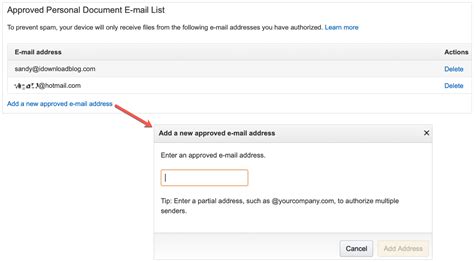 Approved Document Email List Kindle