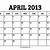 april 2013 calendar