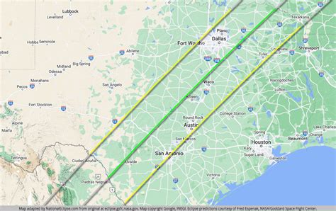 april 8 2024 eclipse path texas map 2