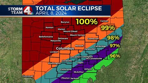 april 8 eclipse time in ohio