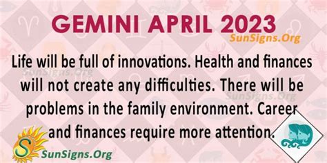 April Horoscopes For Gemini