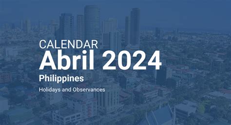 april is month of philippines