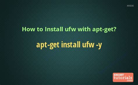 Apt Get Install Ufw